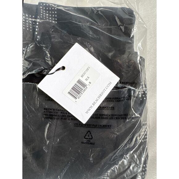 NWT Beach Riot Rhinestone Checkered Studded Black Set M - Picture 3 of 3